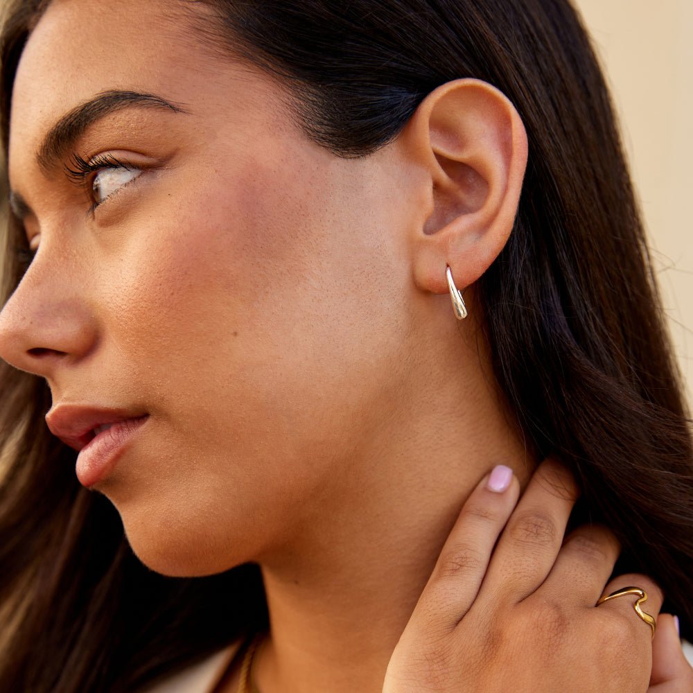 Francesca Water Drop Silver-Tone Earrings