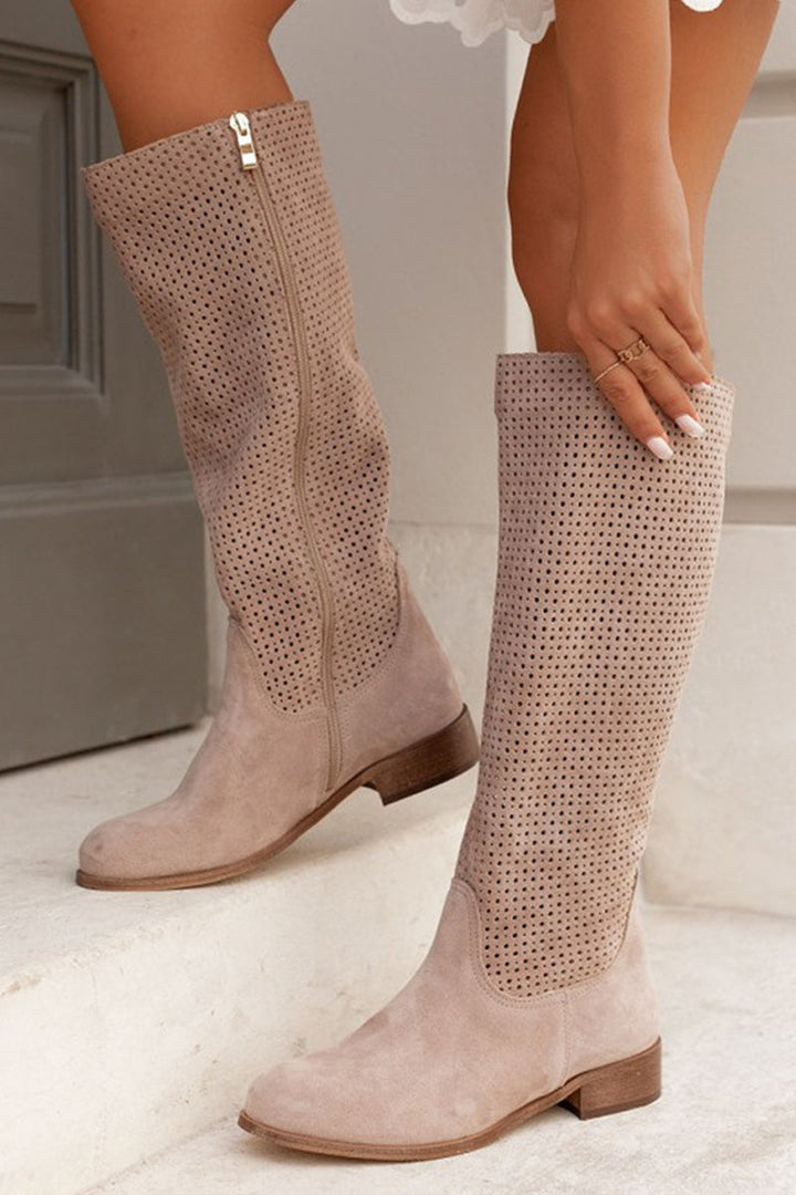 Women's Boots with High Shaft with Zipper