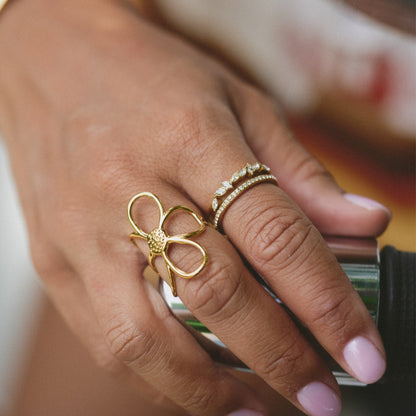 Gold-Tone Mia Crystal Ring