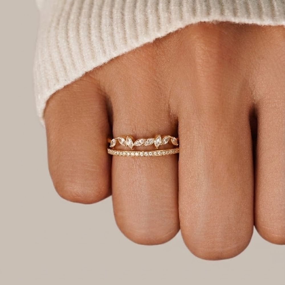 Gold-Tone Mia Crystal Ring