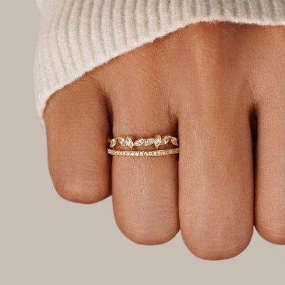 Gold-Tone Mia Crystal Ring