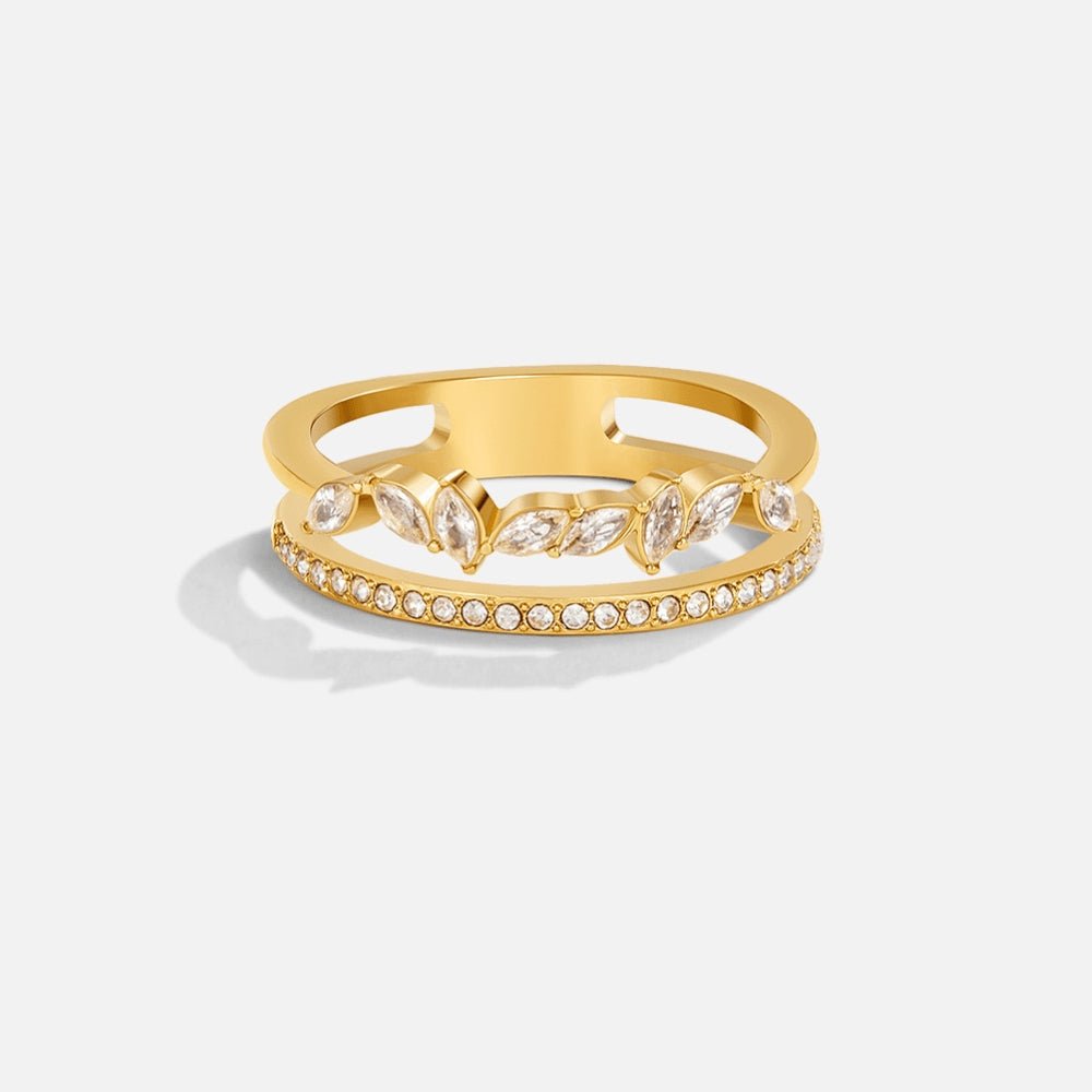 Gold-Tone Mia Crystal Ring
