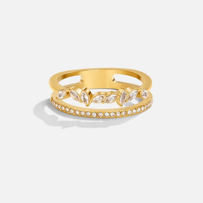 Gold-Tone Mia Crystal Ring