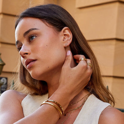 Gold-Tone & Pearl Claw Earrings