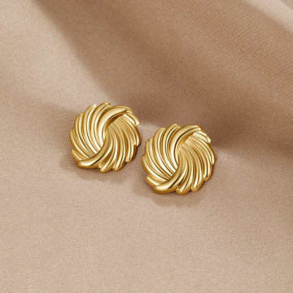 Gold-Tone Spiral Earrings