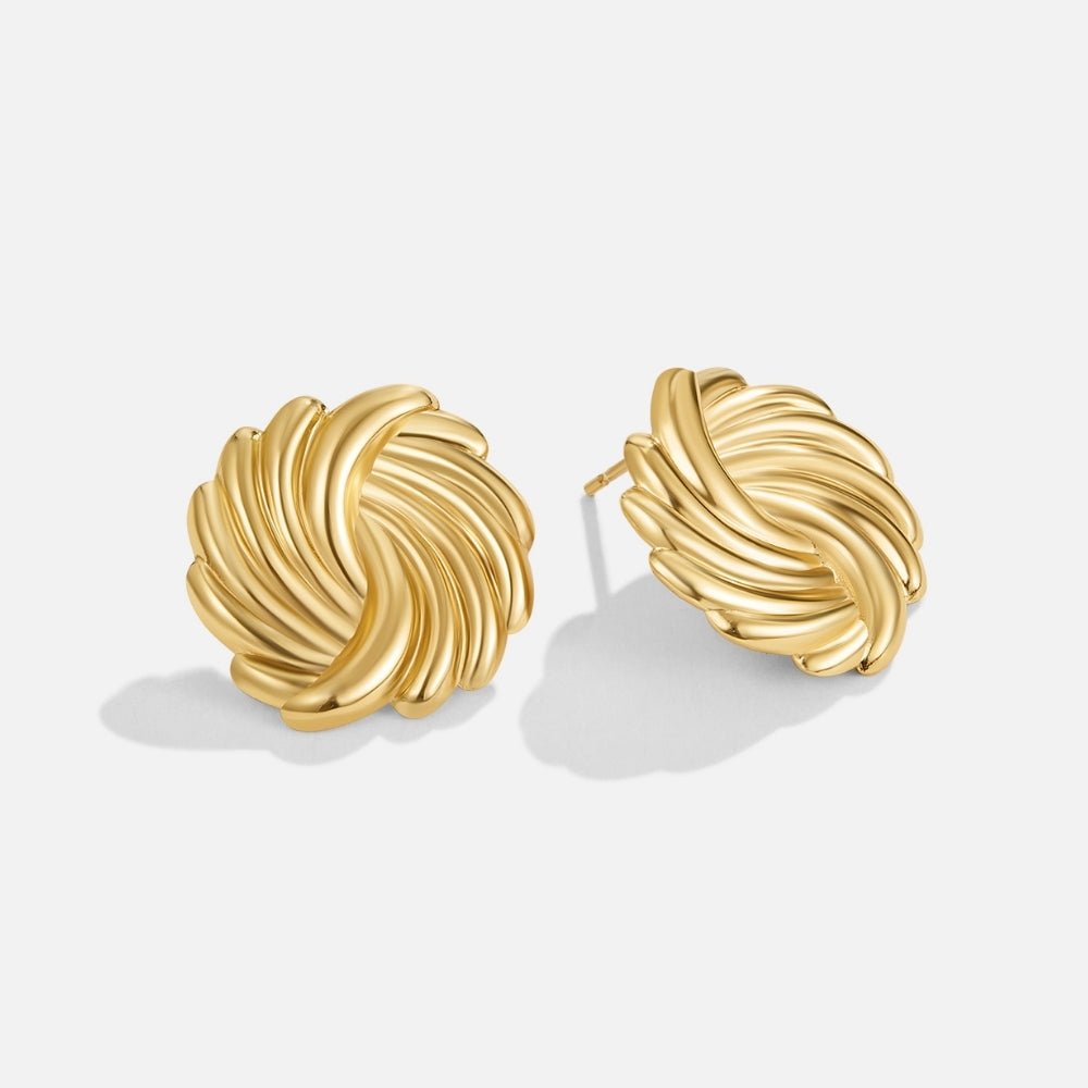 Gold-Tone Spiral Earrings