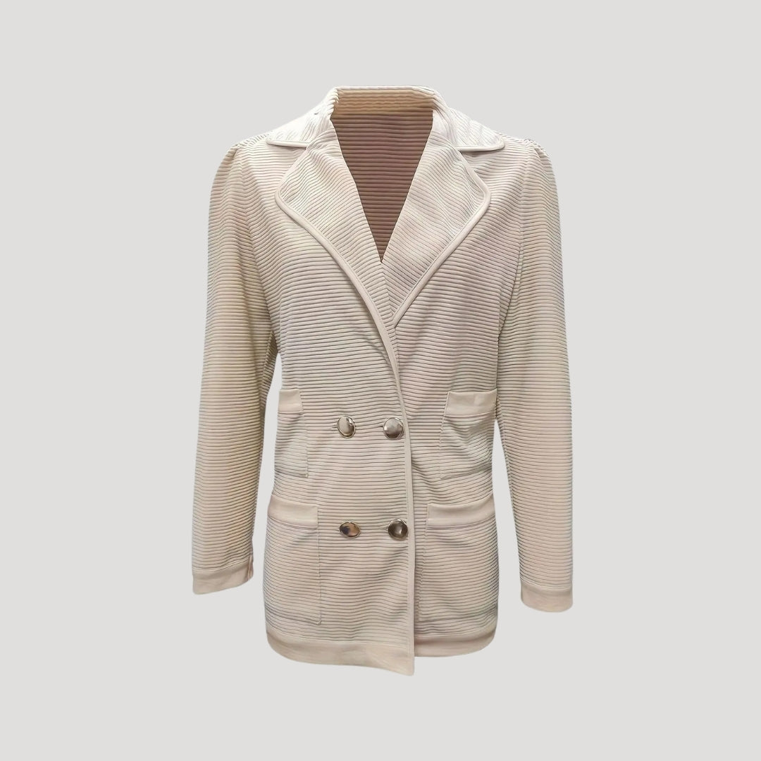 Ribbed Double Blazer Jacket