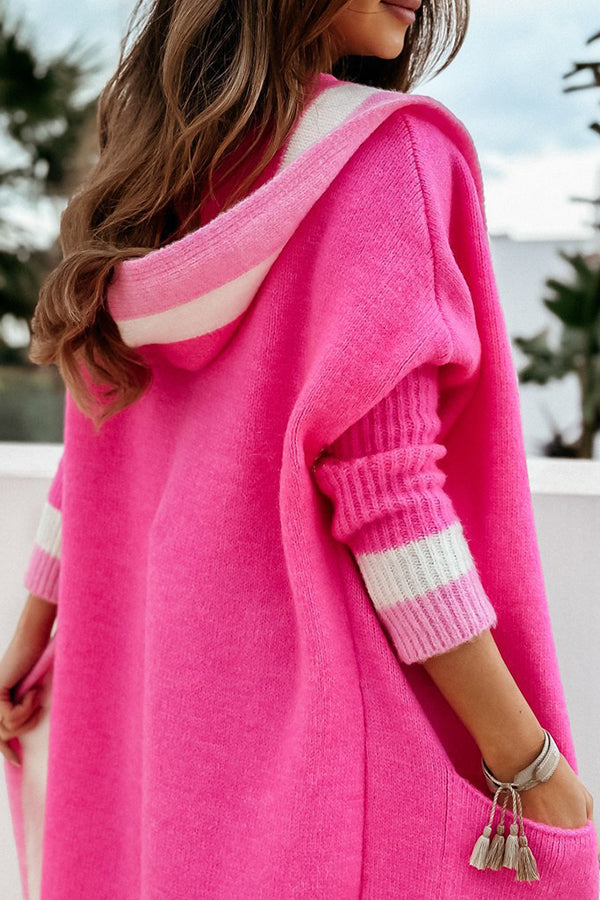Long Hooded Cardigan Jacket for Fall and Winter