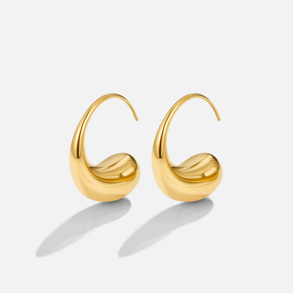 Chunky Gold-Tone Teardrop Earrings