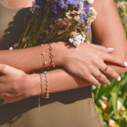 Crystal Blossom Clustered Bracelet