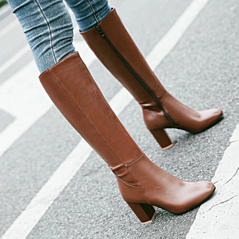 Heels Cozy with Zipper High-Quality Soft Boots Daisy