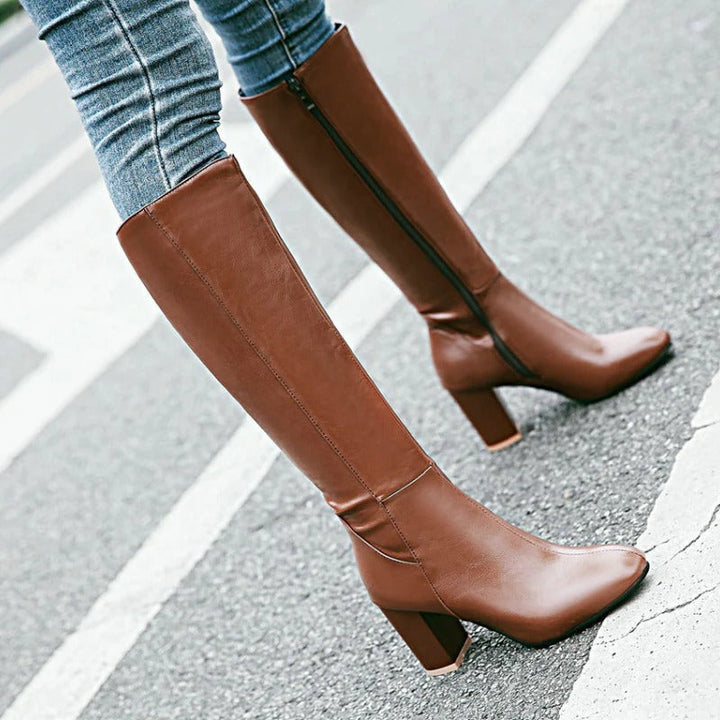 Heels Cozy with Zipper High-Quality Soft Boots Daisy