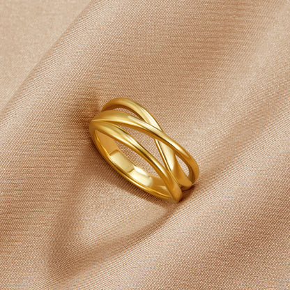Entwined Maisie Gold-Tone Ring