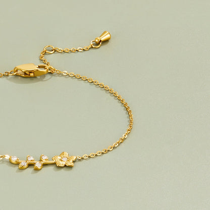 Golden Crystal Vine Bracelet