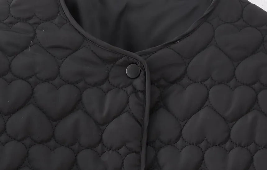 Padded Vests with Heart Pattern