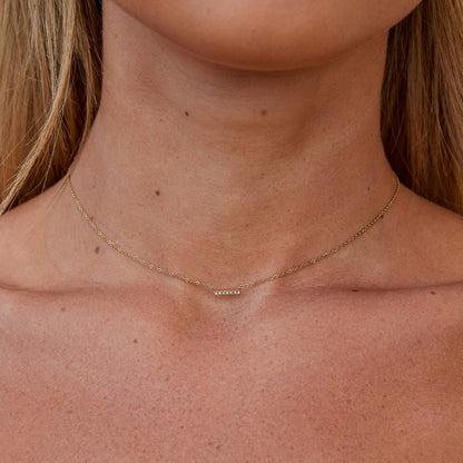Missy Crystal Bar Pendant Necklace