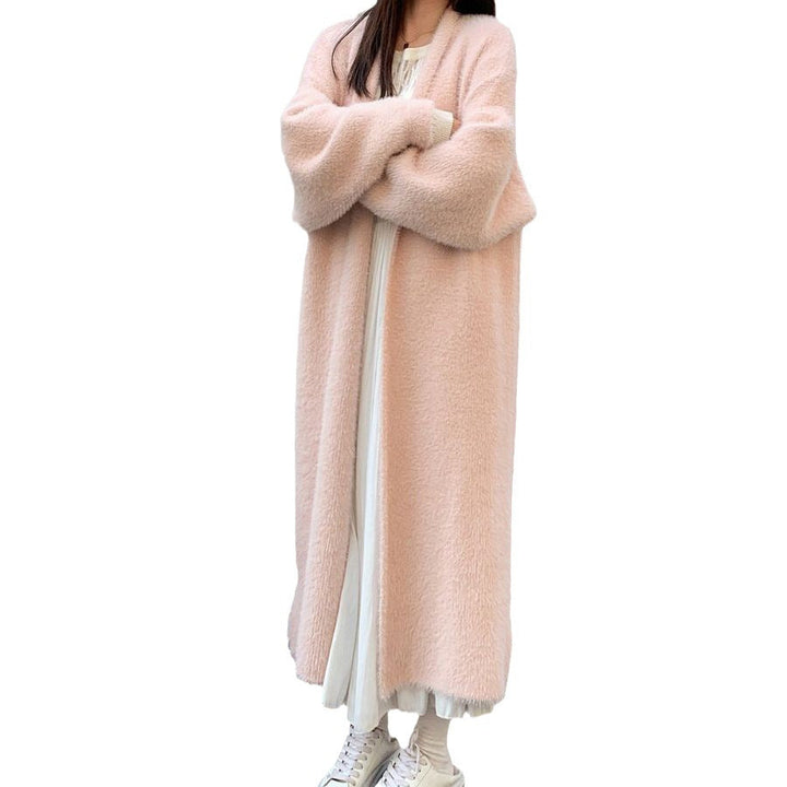 Women's Long Oversized Maxi Knit Cardigan with Open Front