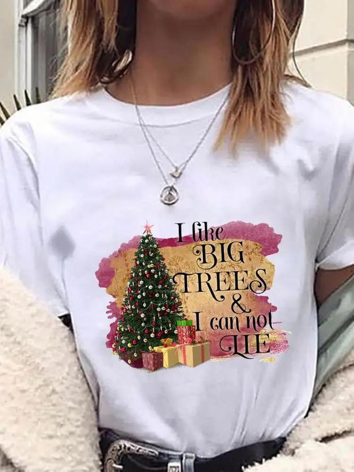 Christmas Round Neck Short Sleeve Shirt