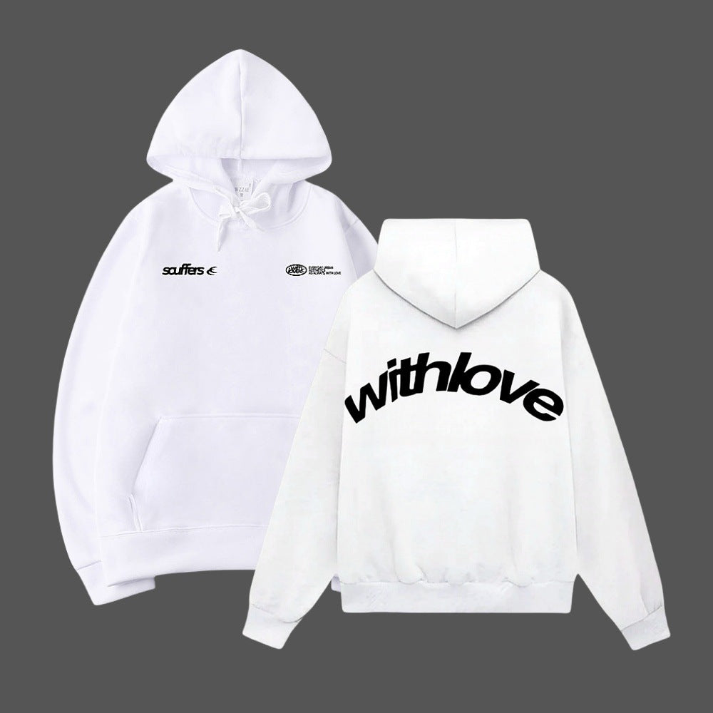 Unisex Oversized Hoodie with Large Back Print, Kangaroo Pocket and Ribbed Cuffs
