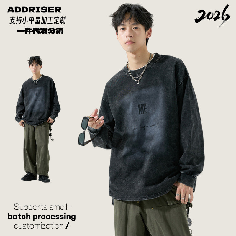 Men's Oversize Vintage Sweatshirt with Pigment Dye