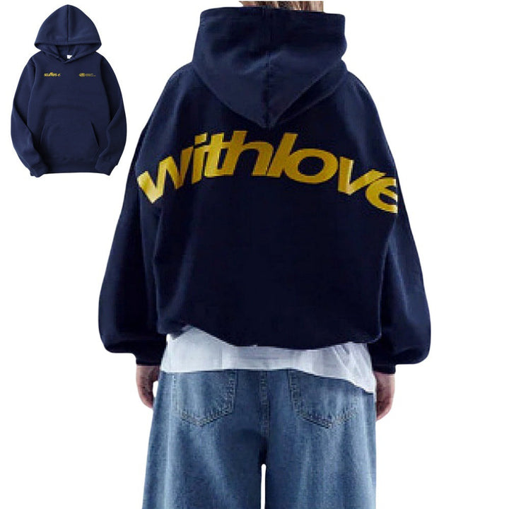 Unisex Oversized Hoodie with Large Back Print, Kangaroo Pocket and Ribbed Cuffs