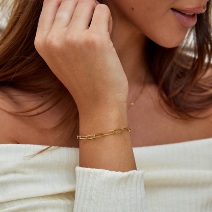 Paperclip Gold-Tone Bracelet