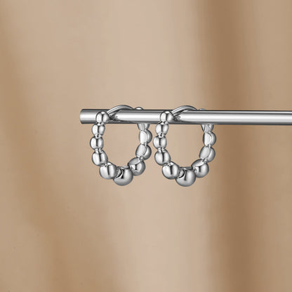Roma Silver-Tone Hoop Earrings