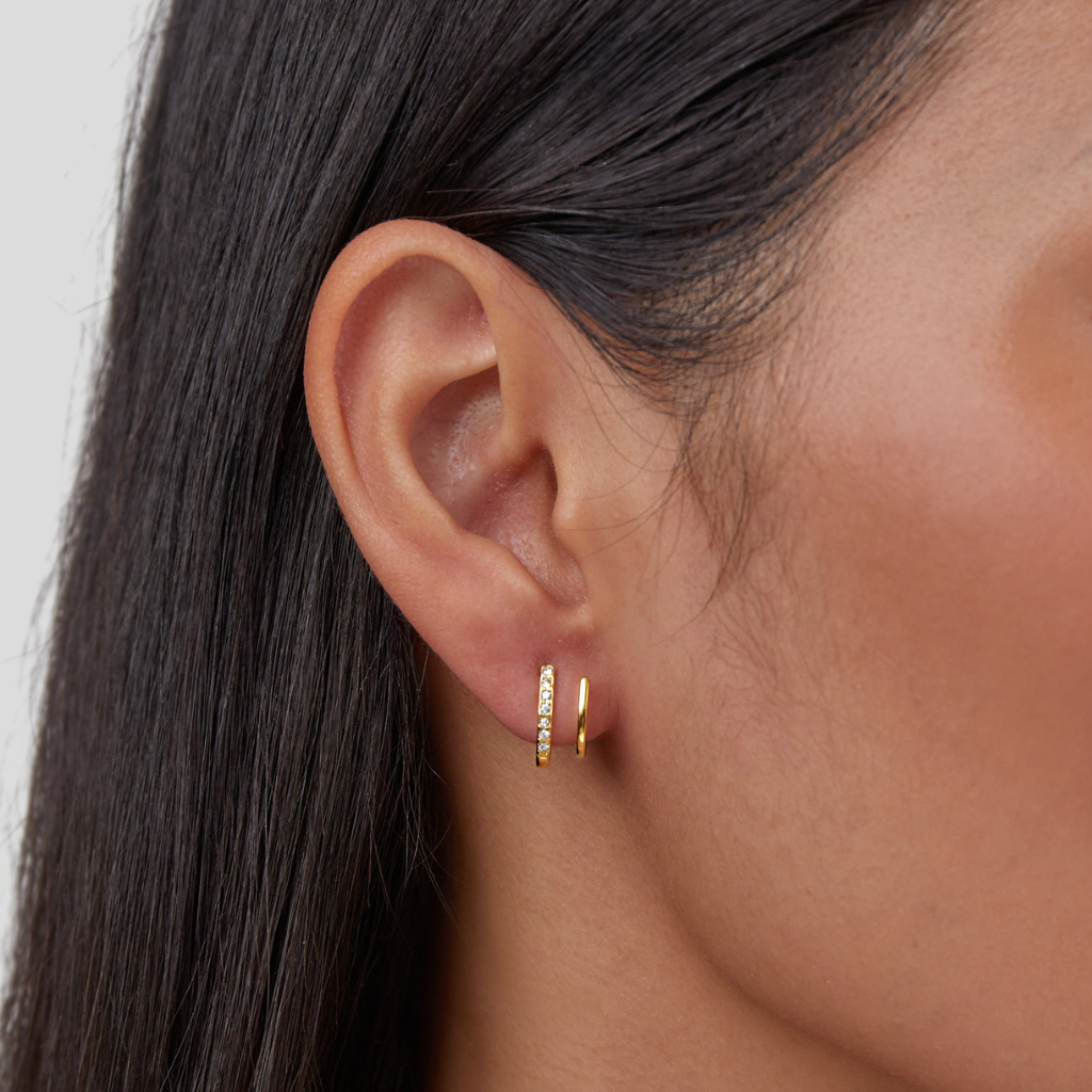 Gold-Tone Crystal Claw Earrings