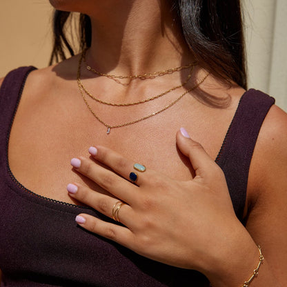 Aquamarine Blue Wrap Ring