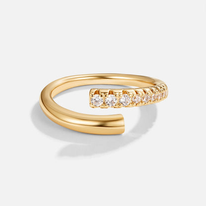Arya Gold-Tone & Crystal Wrap Ring