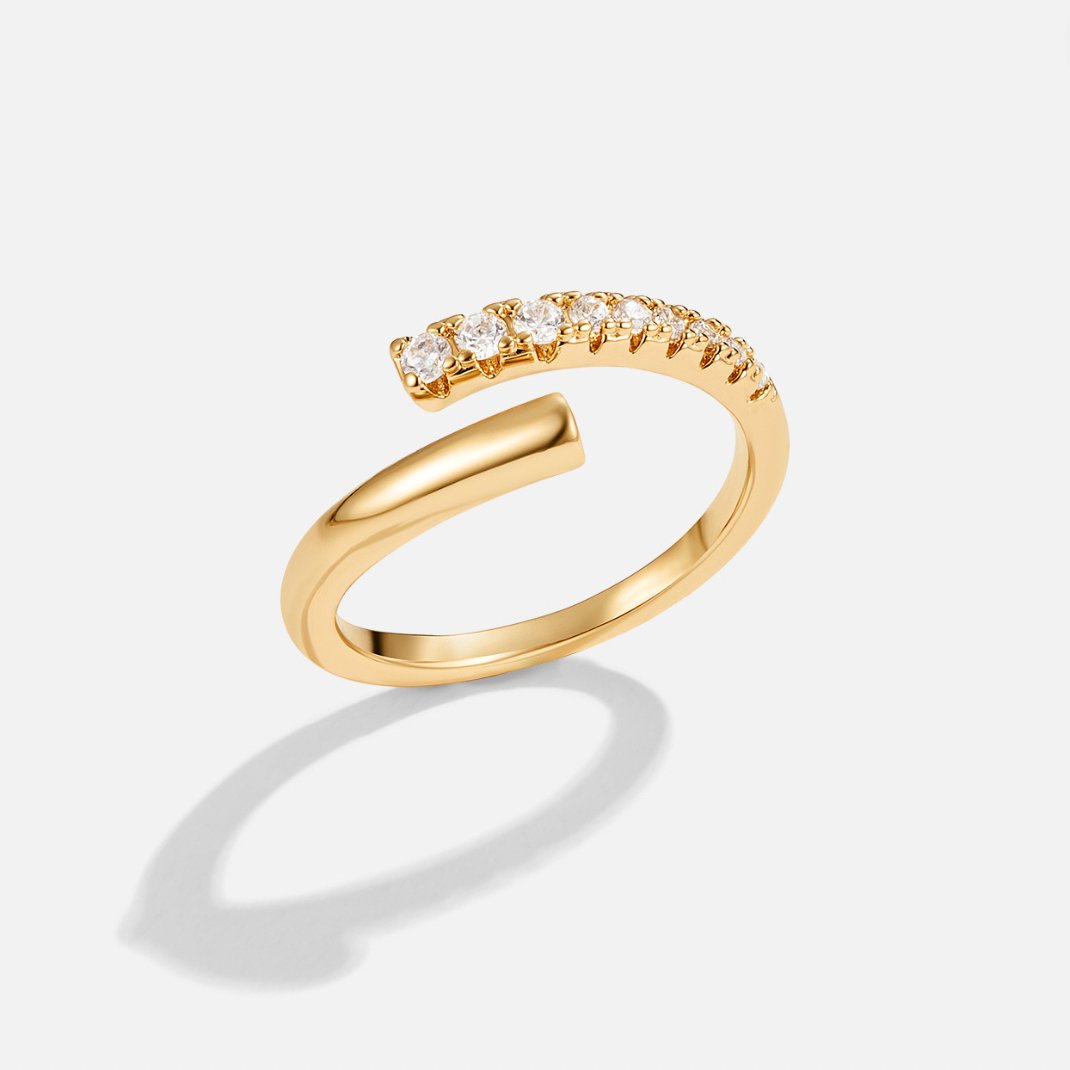 Arya Gold-Tone & Crystal Wrap Ring
