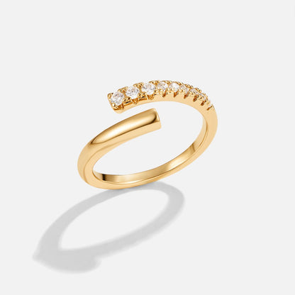 Arya Gold-Tone & Crystal Wrap Ring