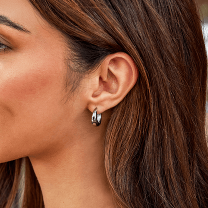 Audrey Silver-Tone Hoop Earrings