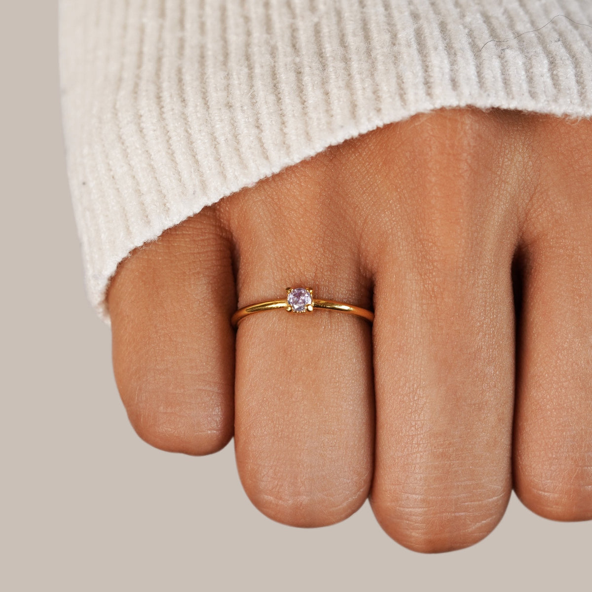 Birthstone Gold-Tone Rings