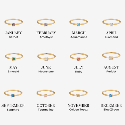 Birthstone Gold-Tone Rings