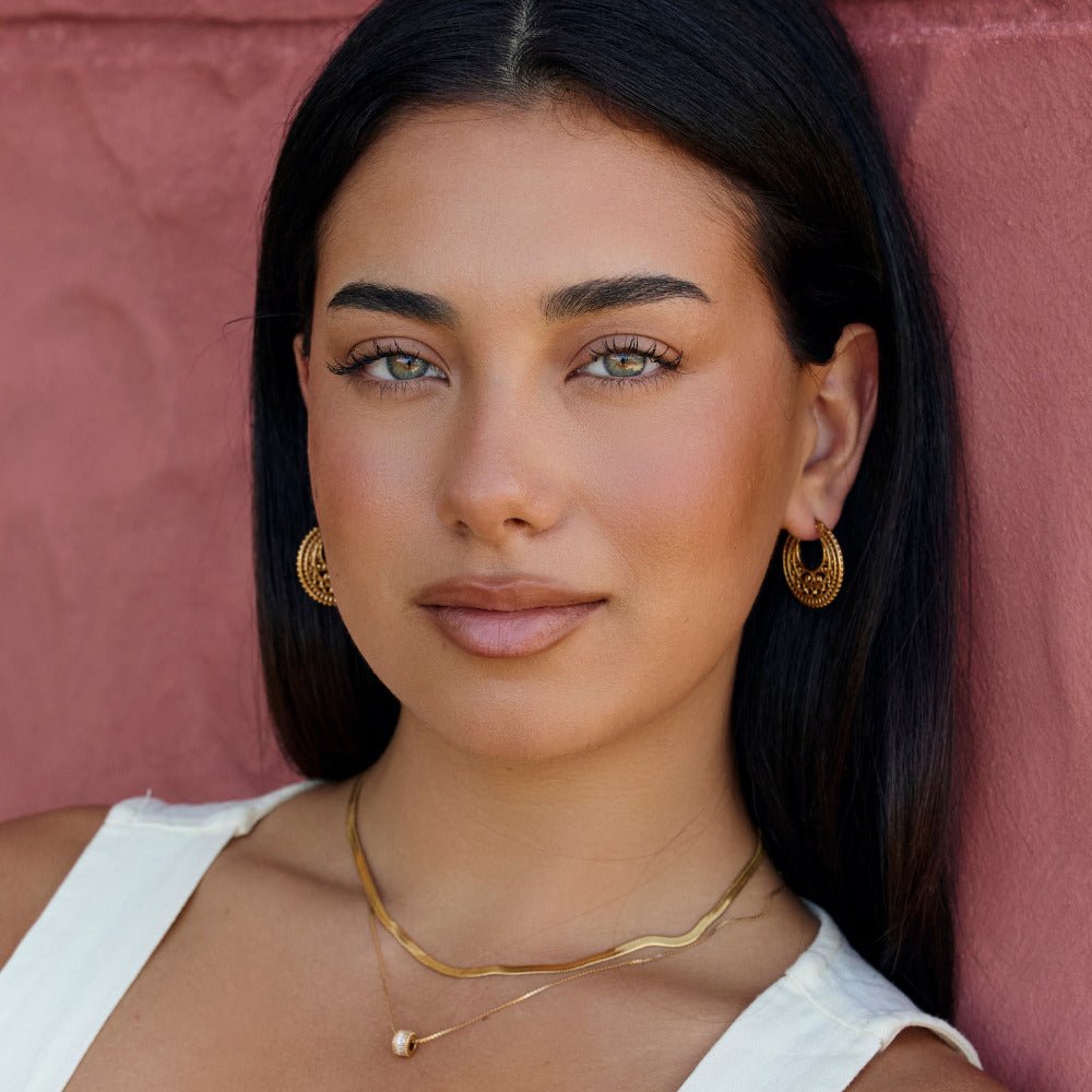 Boho Chic Gold-Tone Hoop Earrings