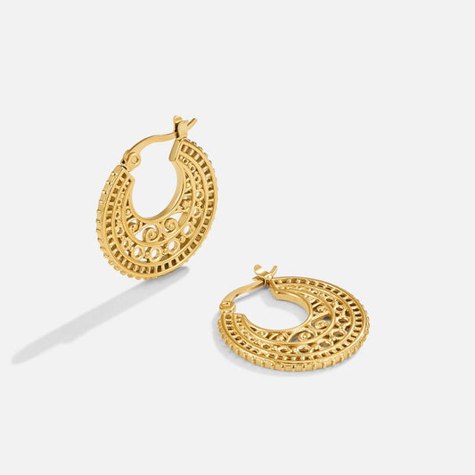 Boho Chic Gold-Tone Hoop Earrings