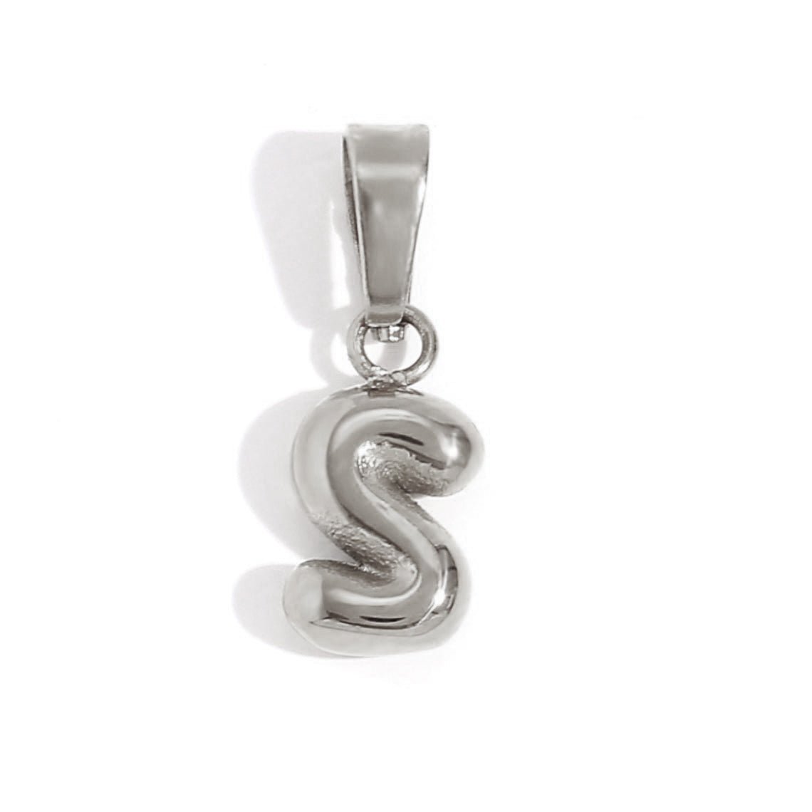 Bubble Letter Pendant Necklace