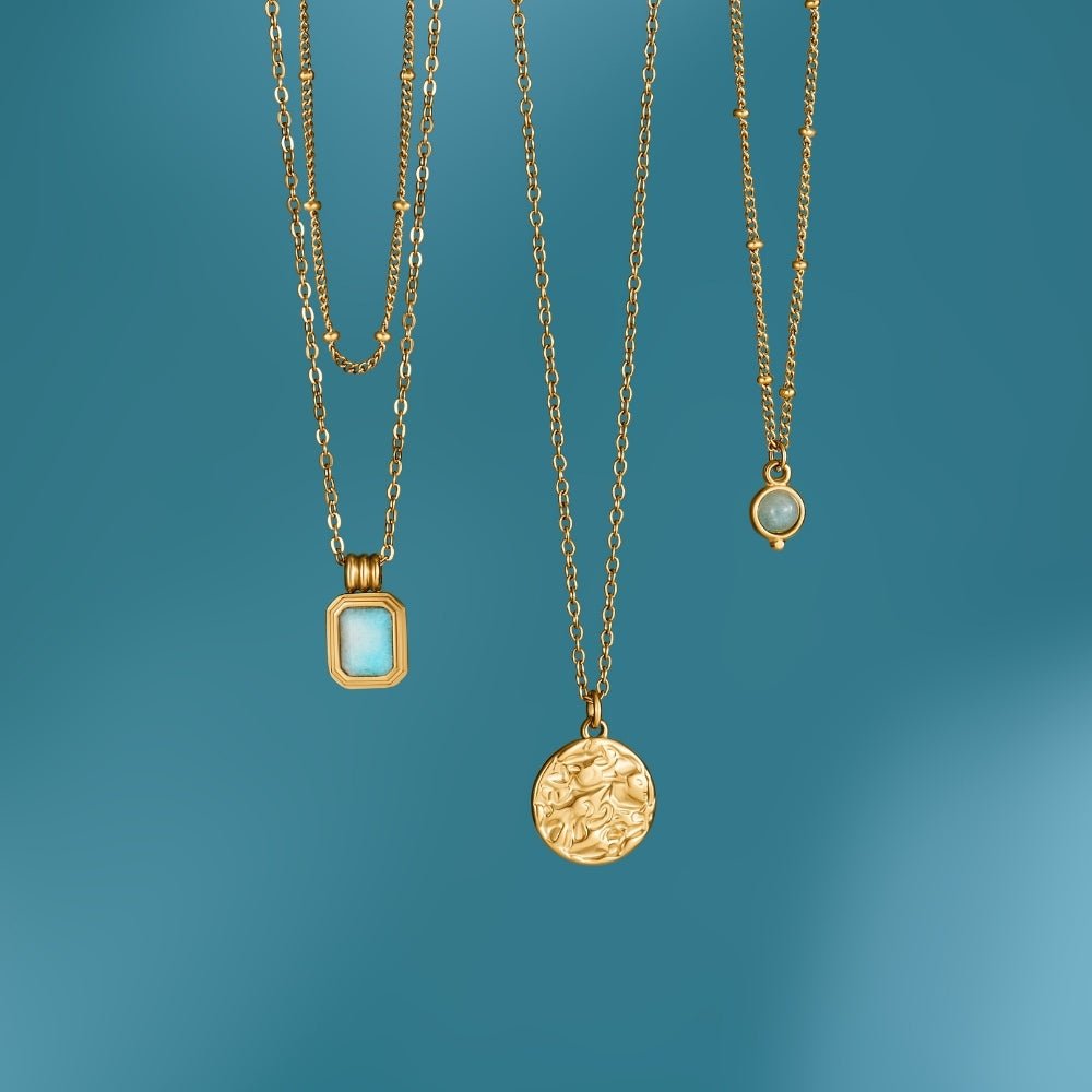 Celeste Gold-Tone Disc Necklace