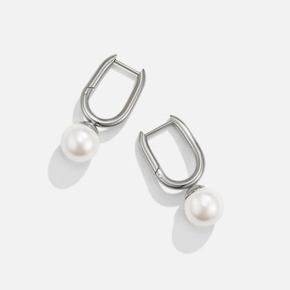 Cora Pearl Silver-Tone Hoop Earrings