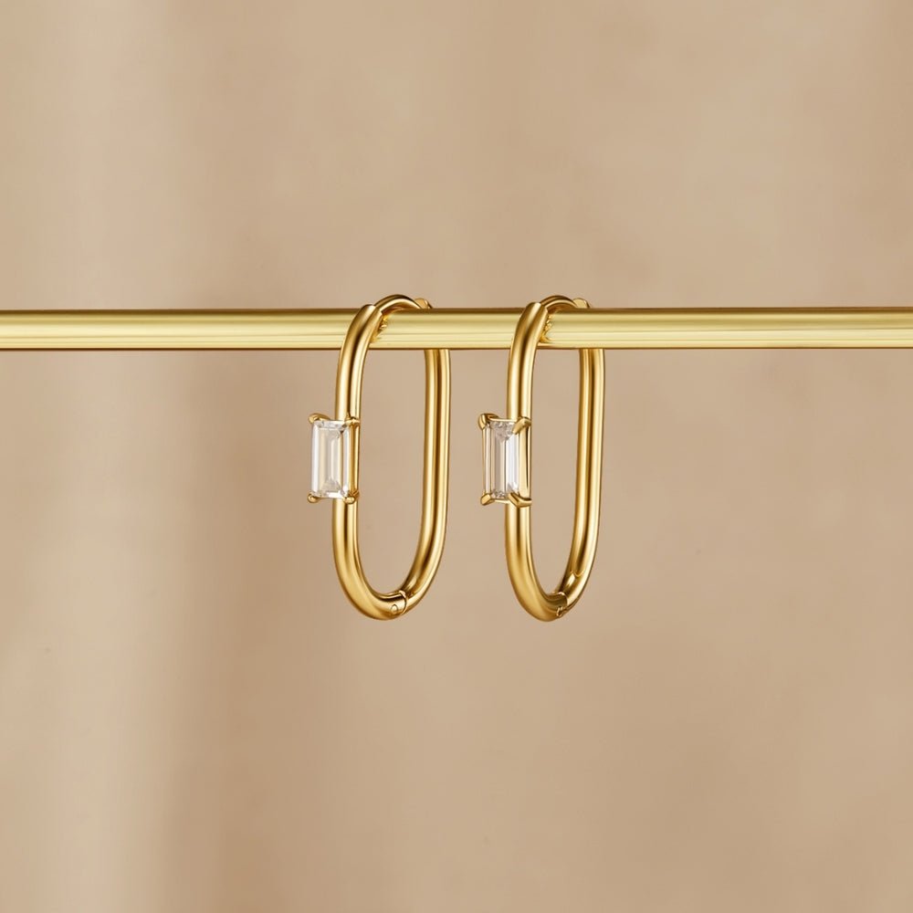 Crystal & Gold-Tone Diana Hoop Earrings