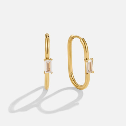 Crystal & Gold-Tone Diana Hoop Earrings