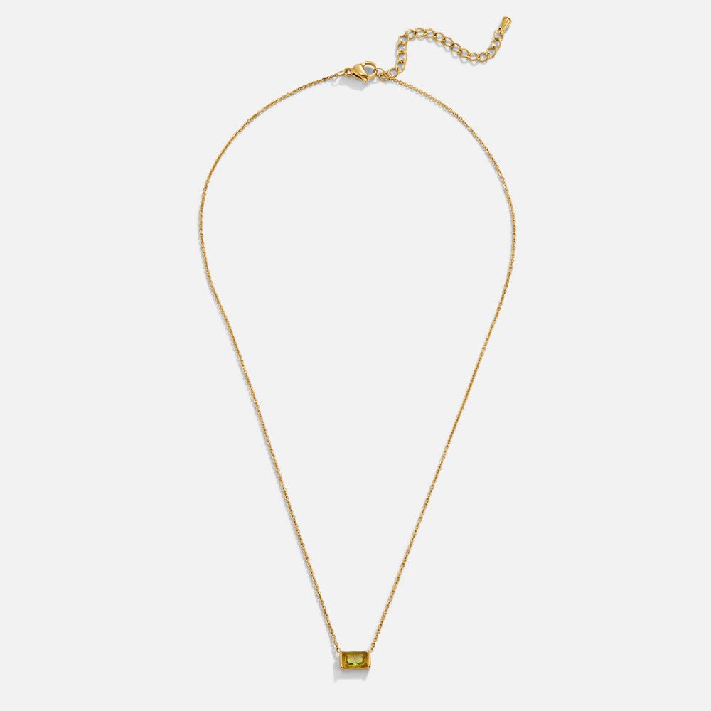 Crystal Green Pendant Necklace