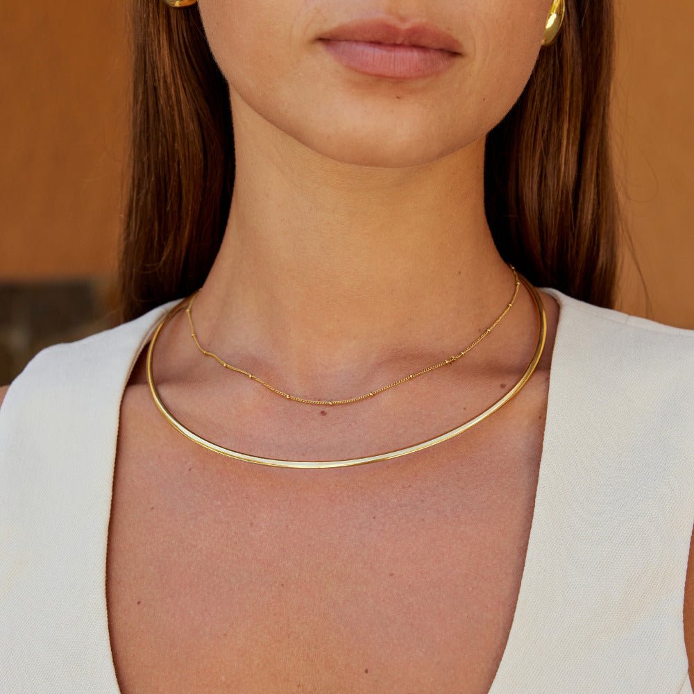 Dainty Gold-Tone Collar Necklace