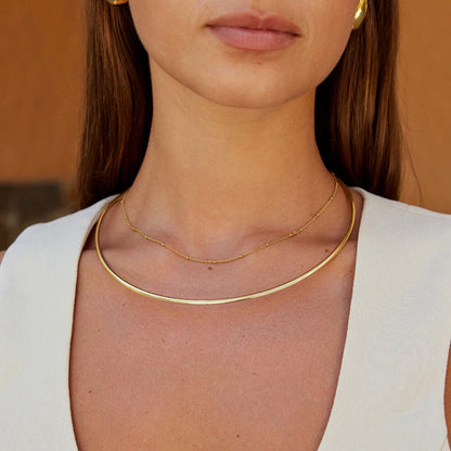 Dainty Gold-Tone Collar Necklace