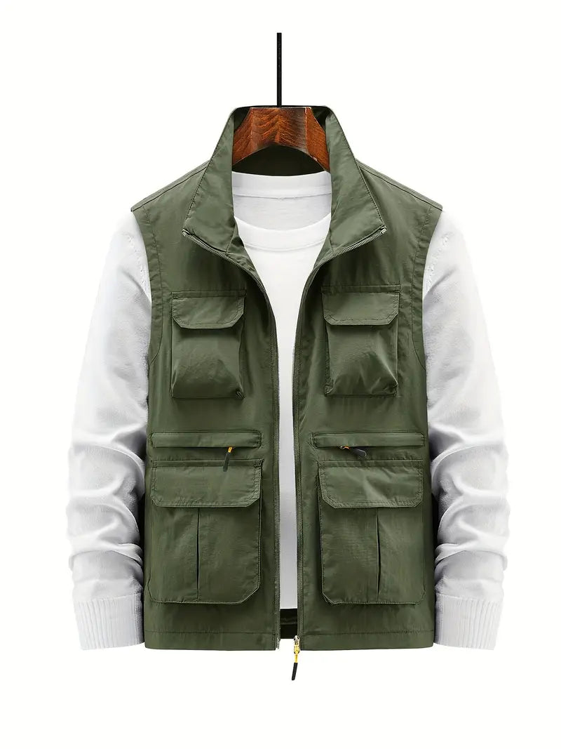 Men's Vest Multi with Pockets with Zipper