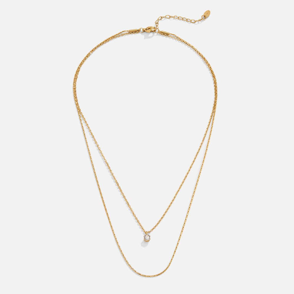 Dina Crystal & Gold-Tone Layered Necklace