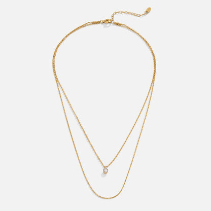 Dina Crystal & Gold-Tone Layered Necklace