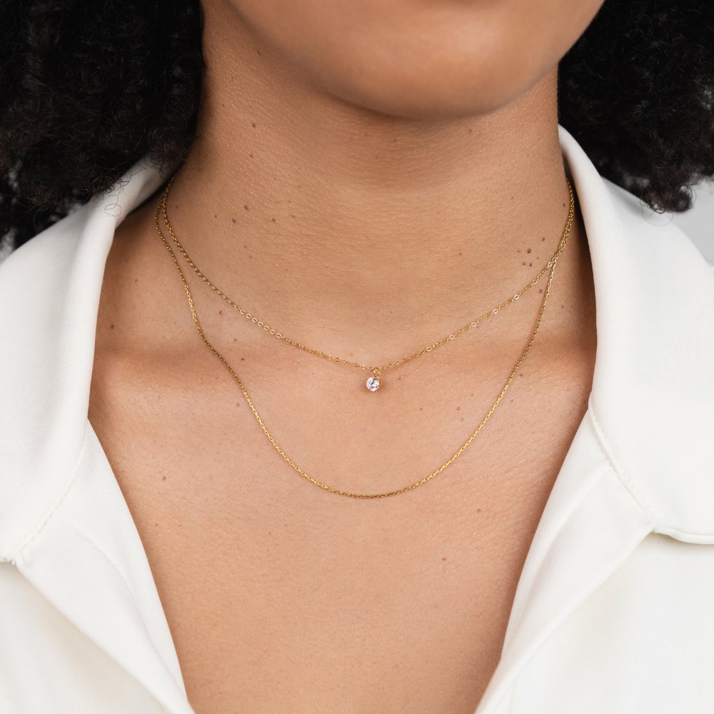 Dina Crystal & Gold-Tone Layered Necklace