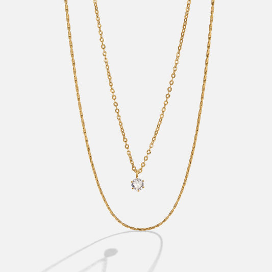 Dina Crystal & Gold-Tone Layered Necklace